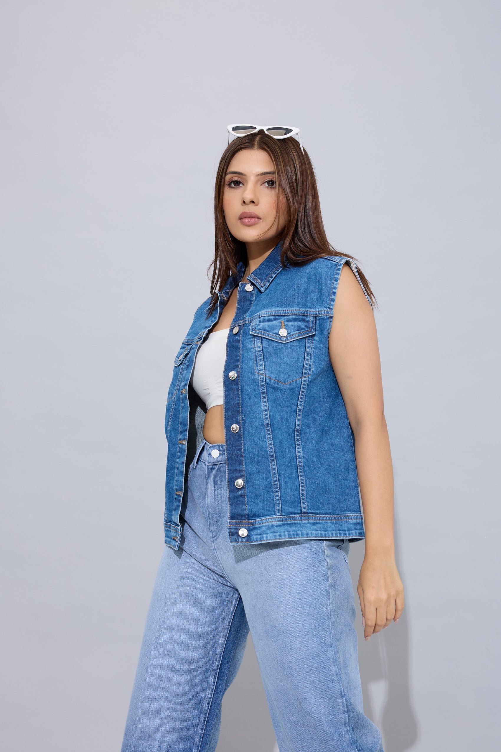 Denim Freedom Sleeveless Jacket