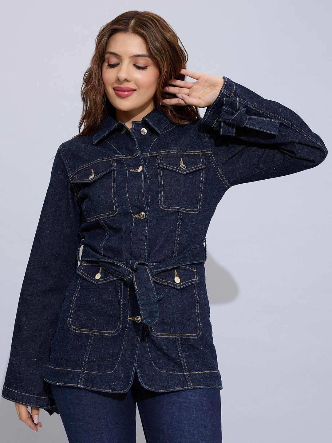 Cityscape Denim Overcoat