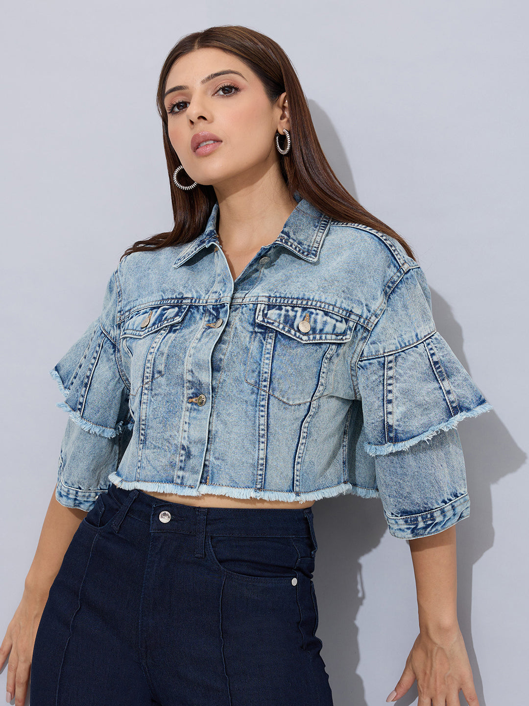 Flounce Frenzy Crop Jacket