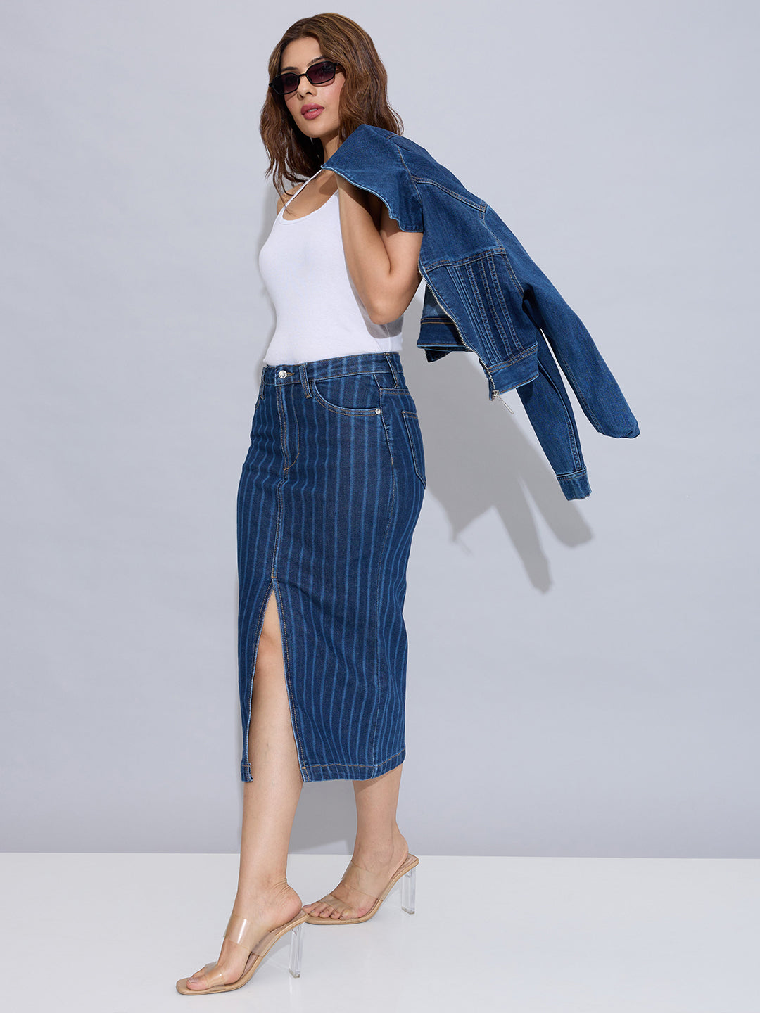 Razzle Slit Midi Skirt
