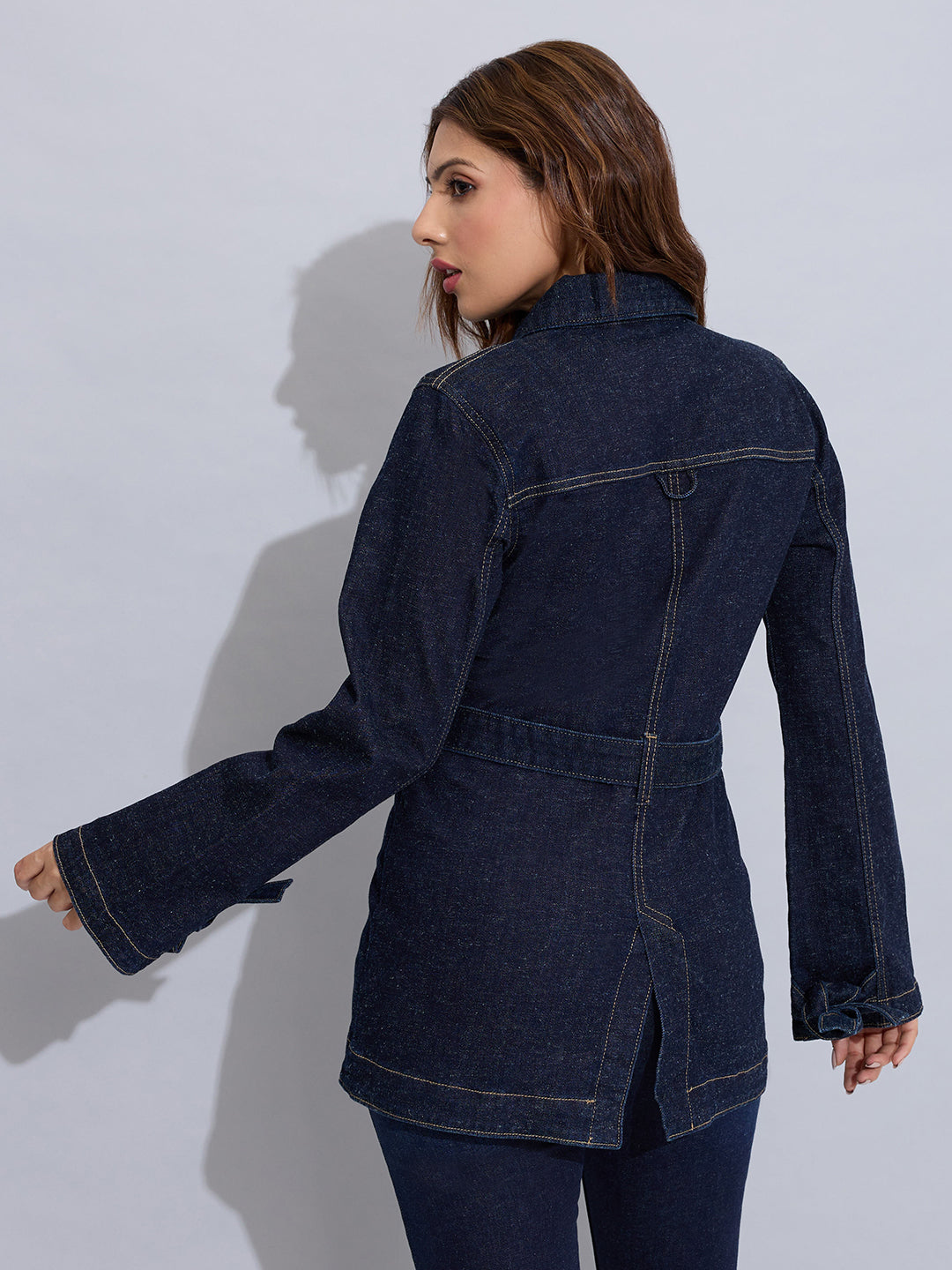Cityscape Denim Overcoat