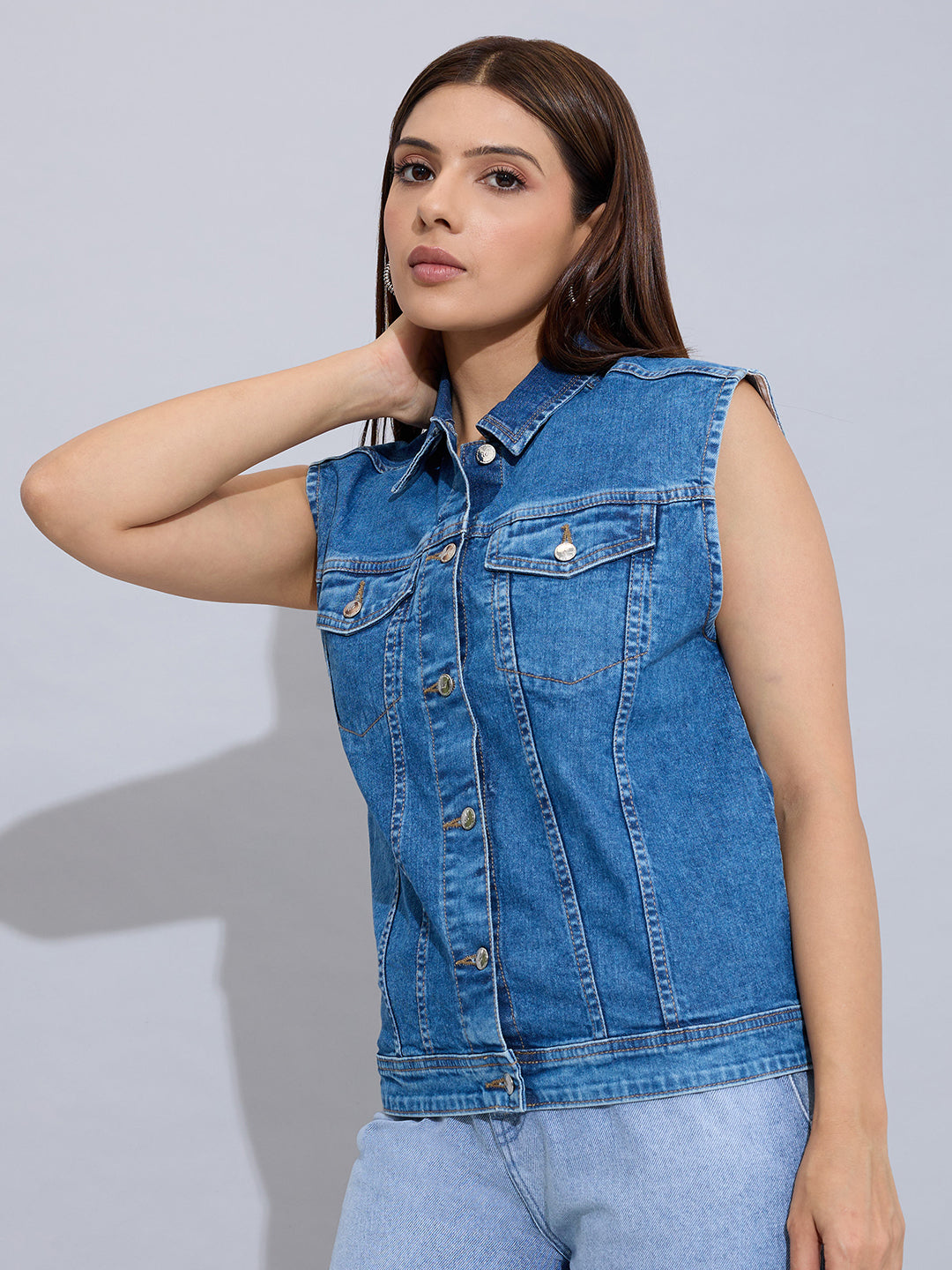 Denim Freedom Sleeveless Jacket