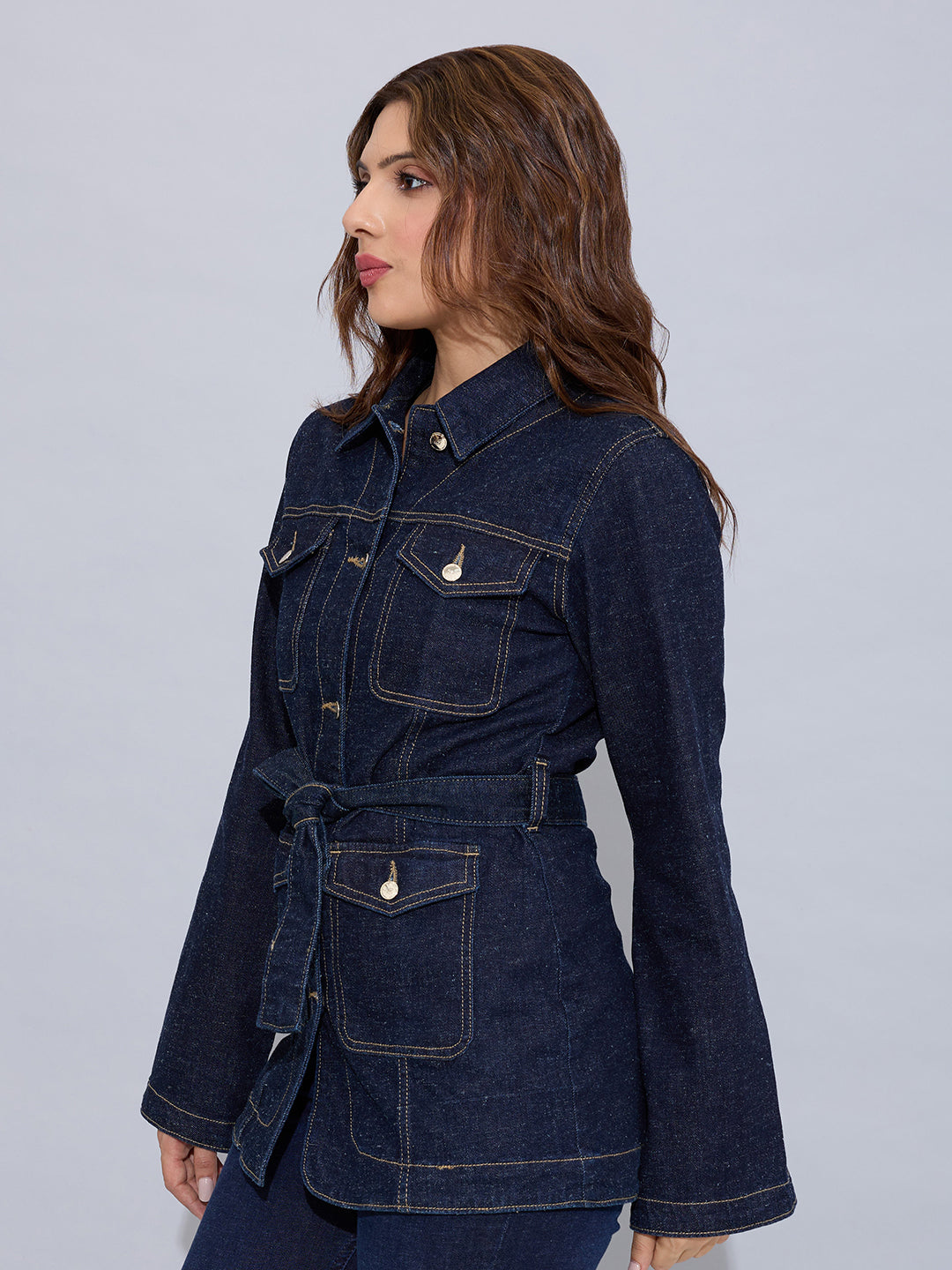 Cityscape Denim Overcoat