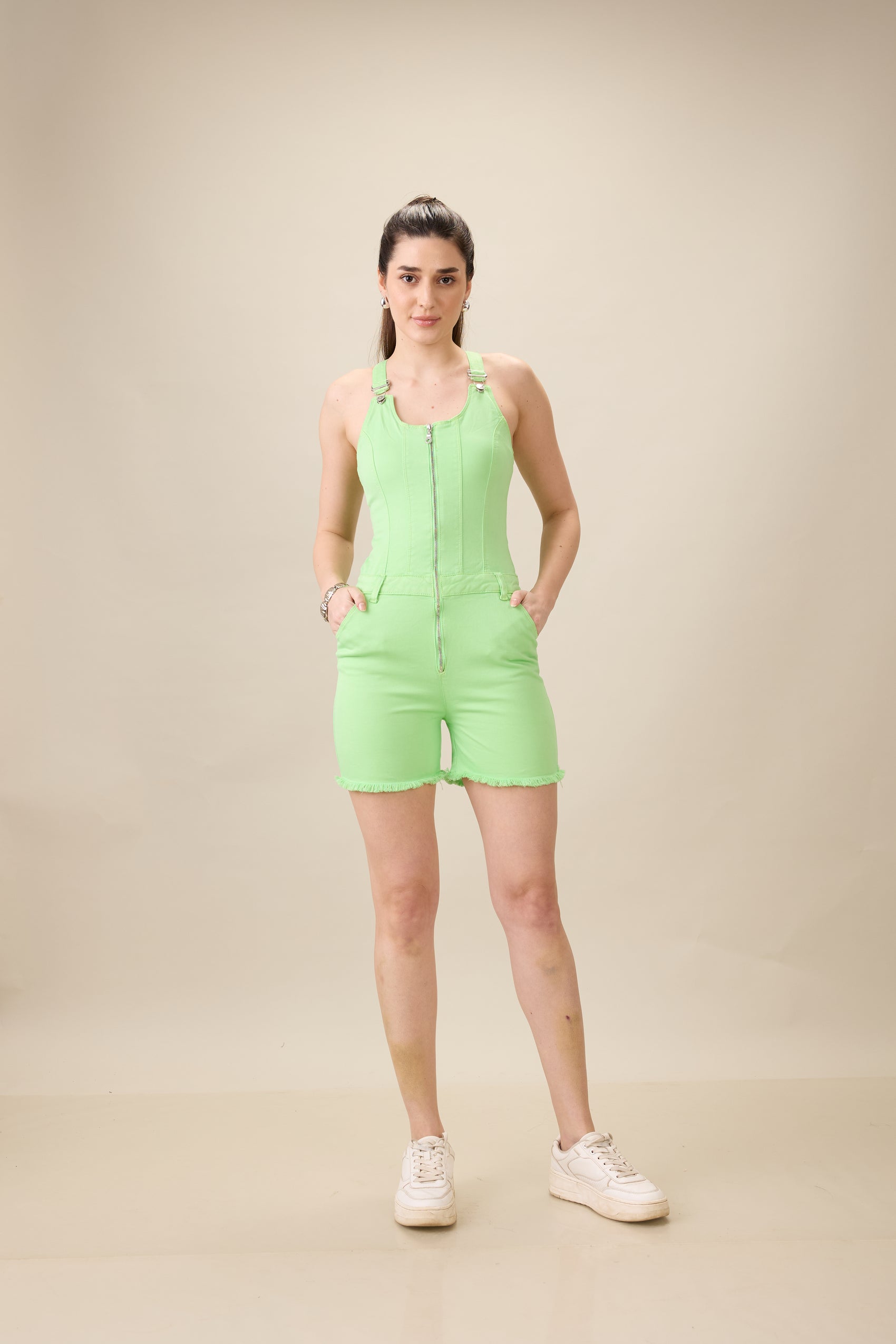 Neon Zip Playsuit