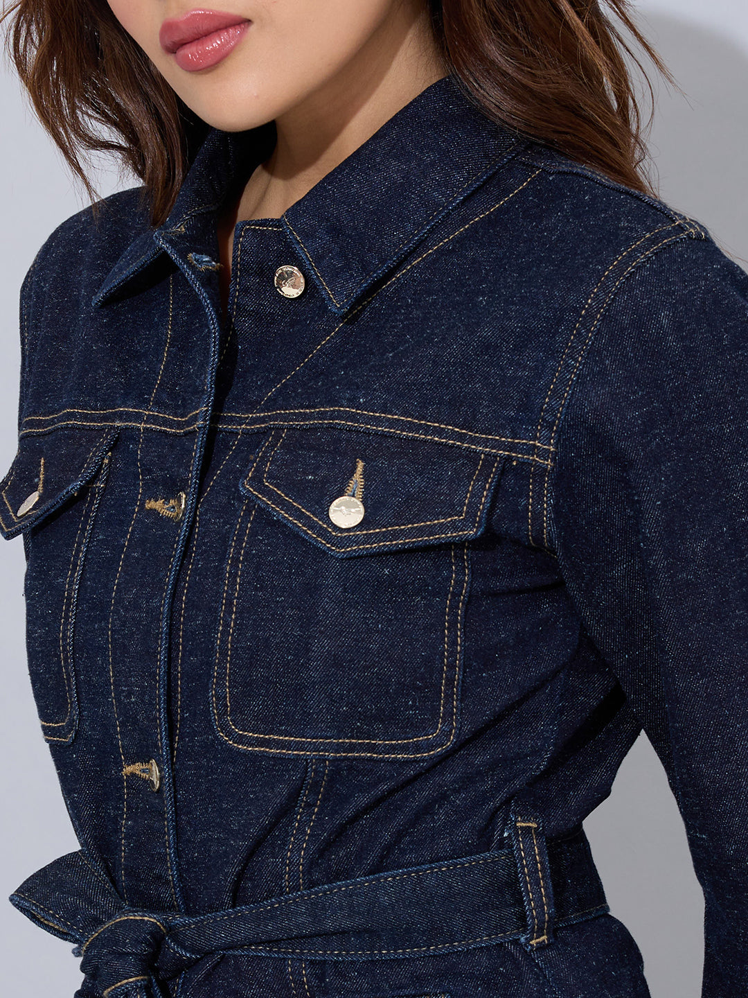 Cityscape Denim Overcoat