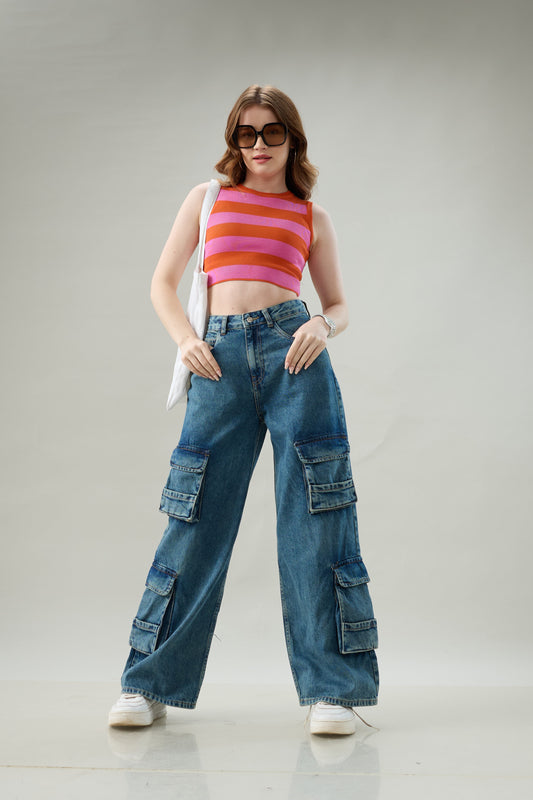 Stacked Cargo Jeans