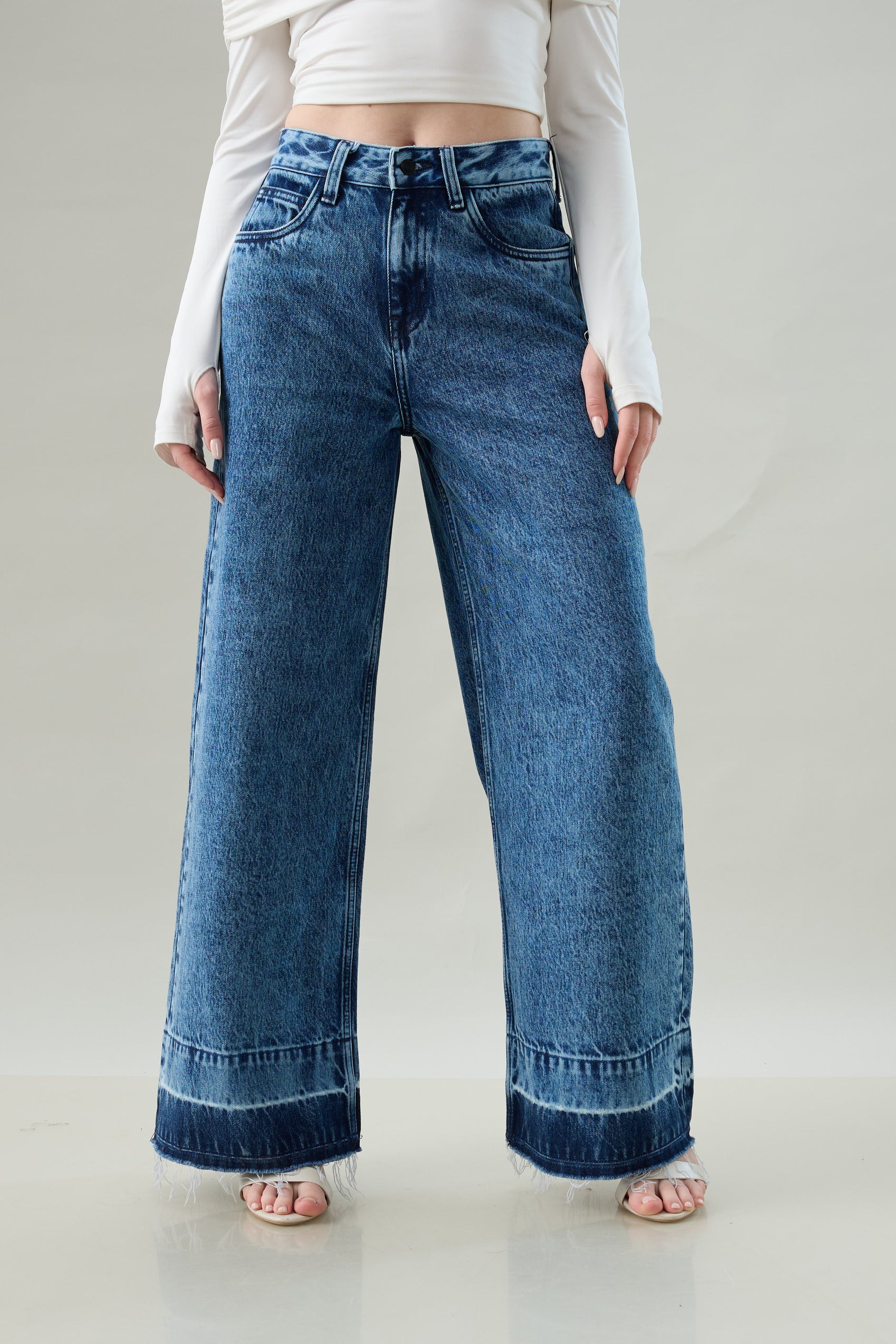 Retro Wave Wide-Leg Jeans