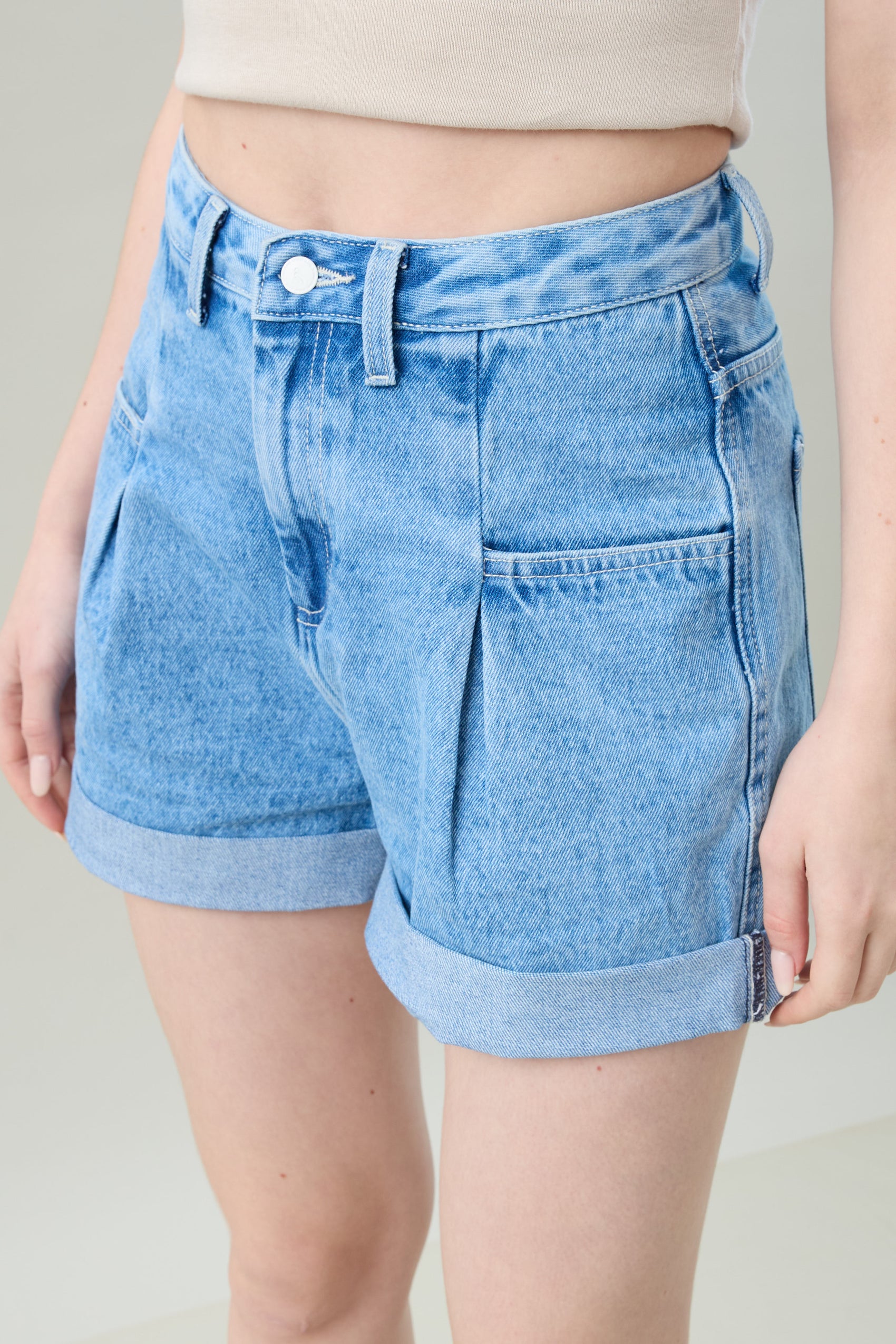 Downtown Blue Denim Shorts