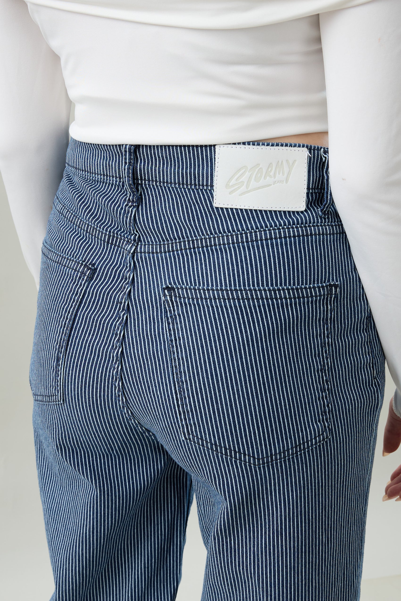 High-Rise Striped Wide-Leg Pants