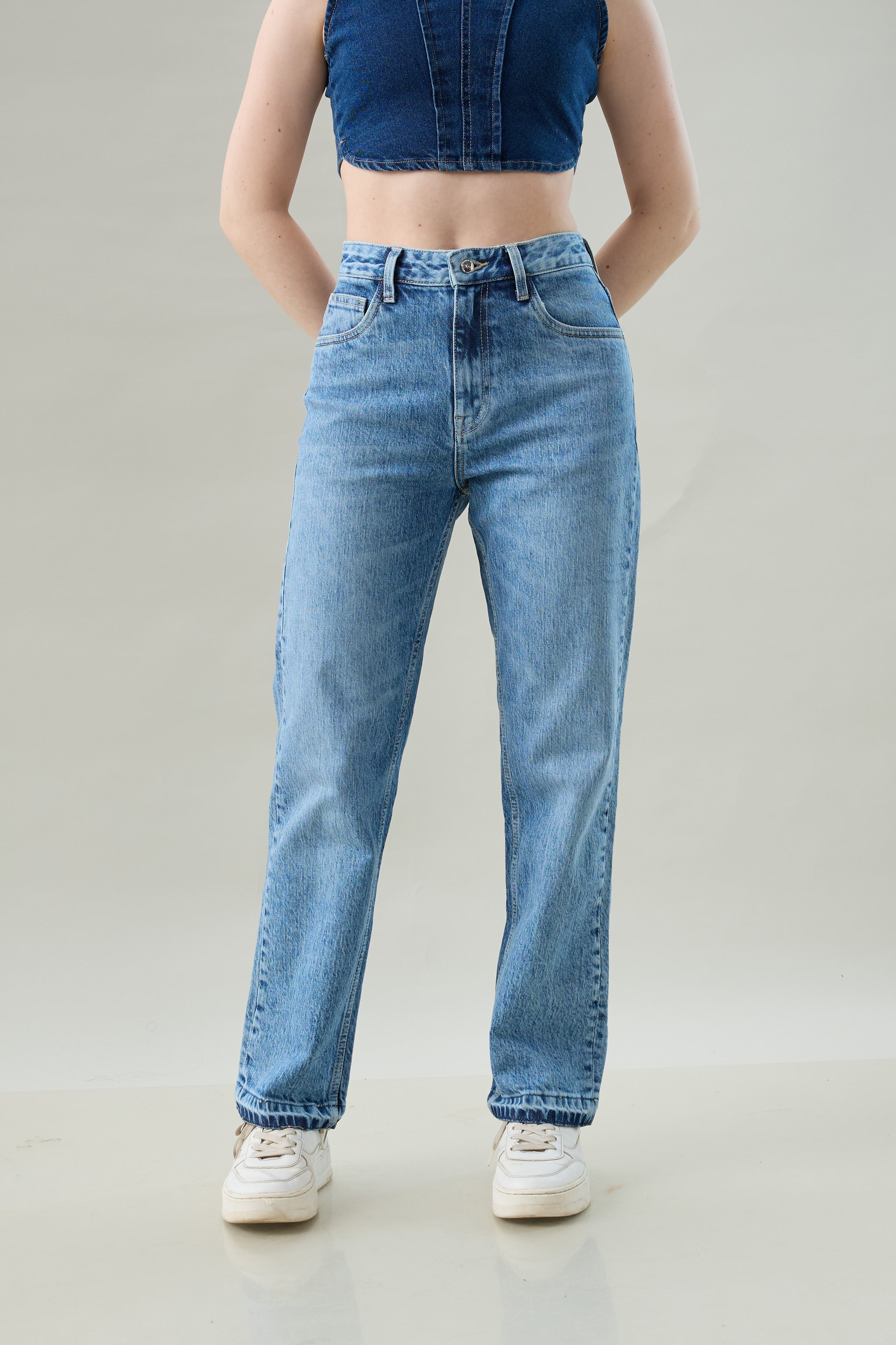 Timeless Blue Straight-Fit Denim
