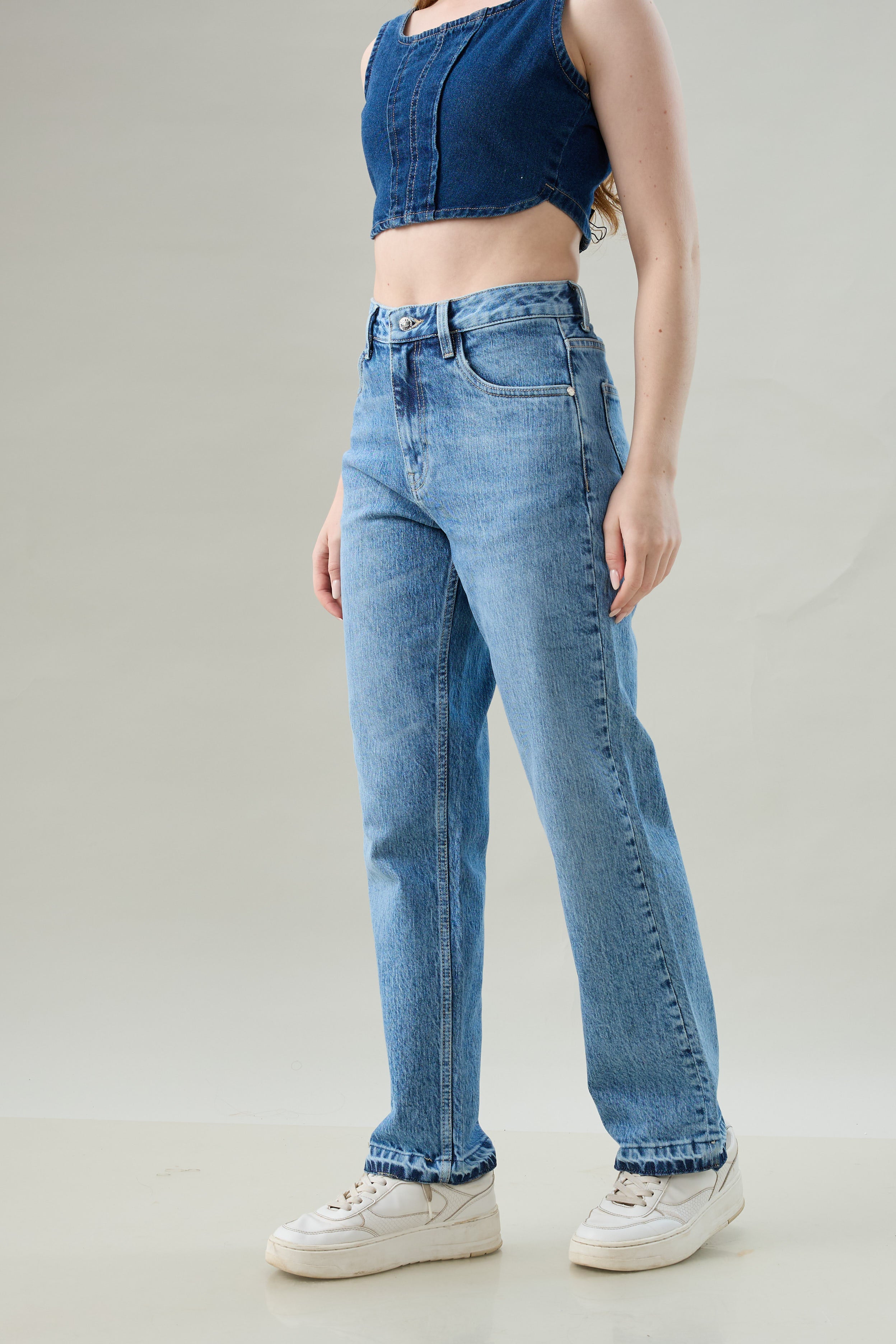 Timeless Blue Straight-Fit Denim