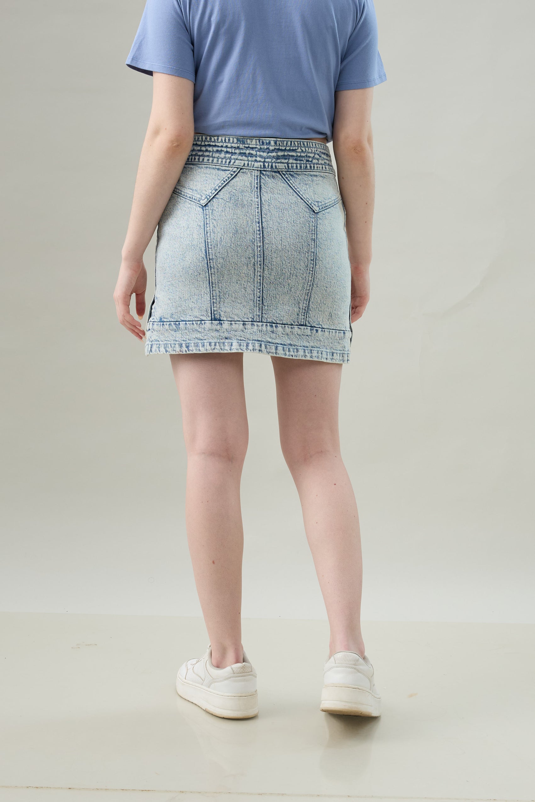 Urban Edge Denim Mini Skirt