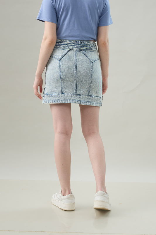 Urban Edge Denim Mini Skirt